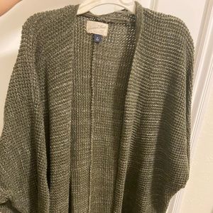Green oversized cardigan